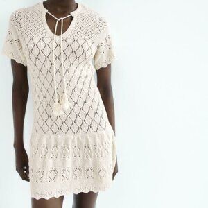 ZARA CREAM MINI DRESS NWT 4331/080/251